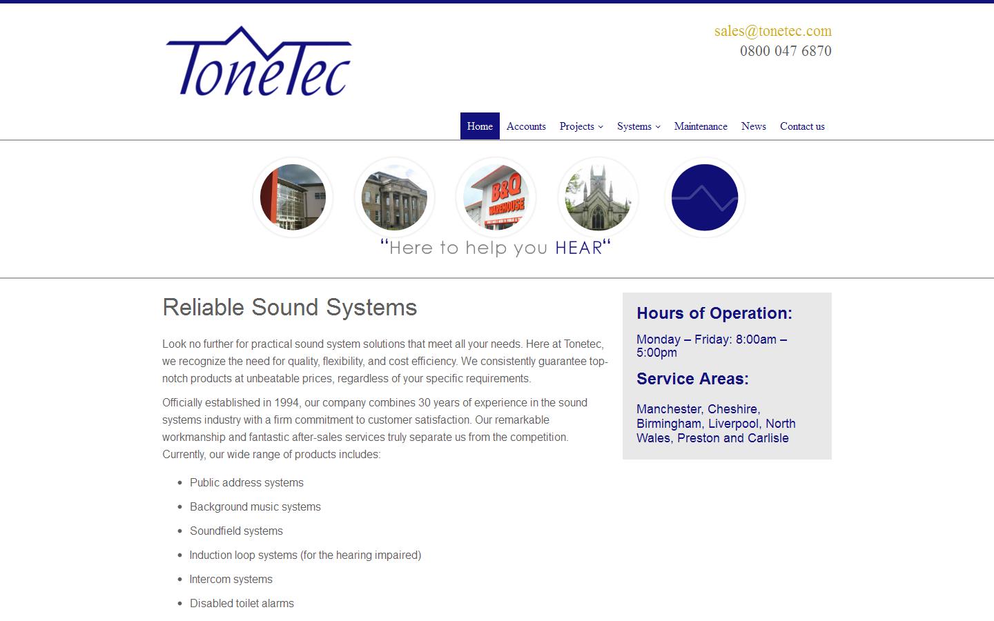 Tonetec Ltd Website