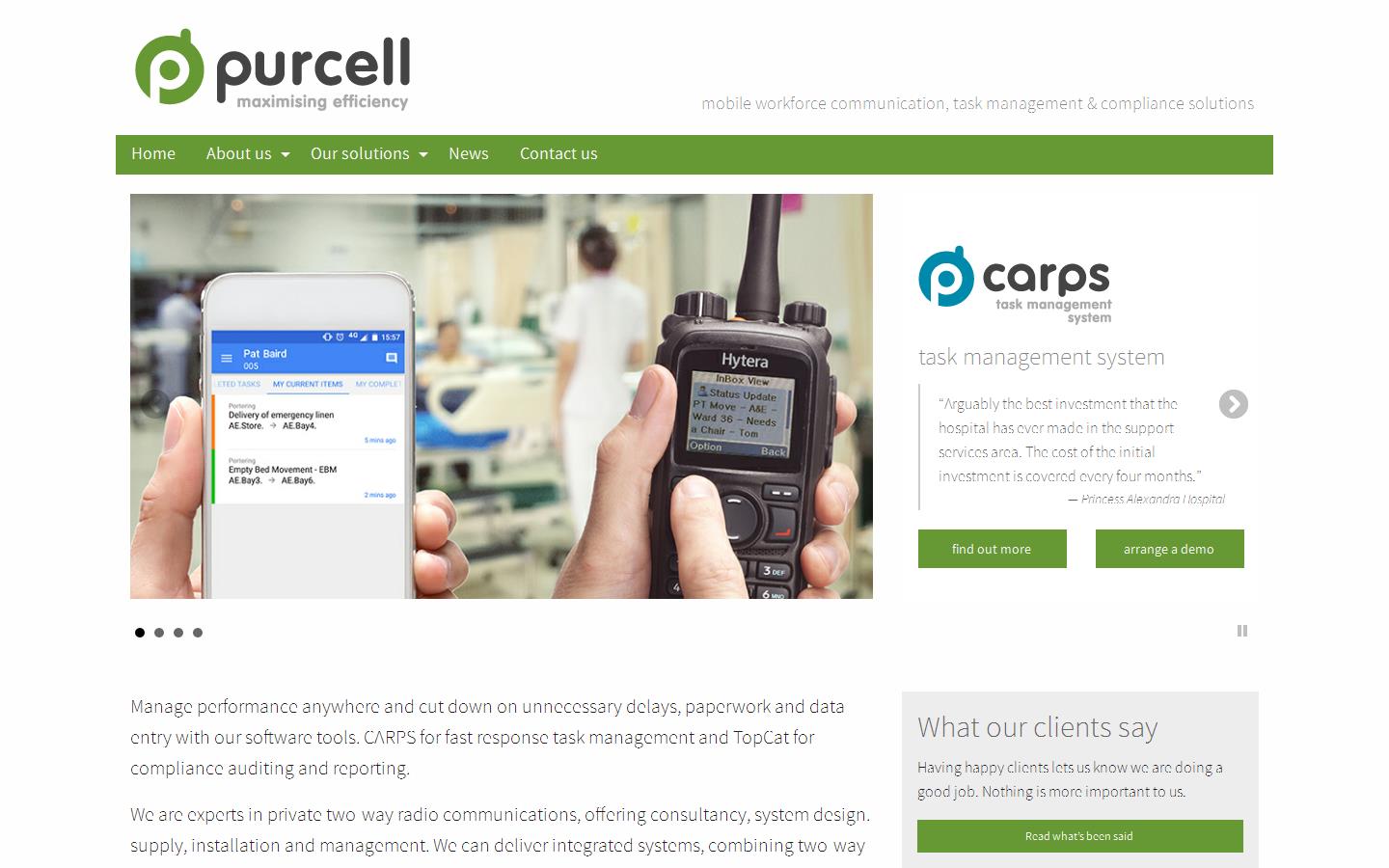 Purcell Radio Systems Ltd Website