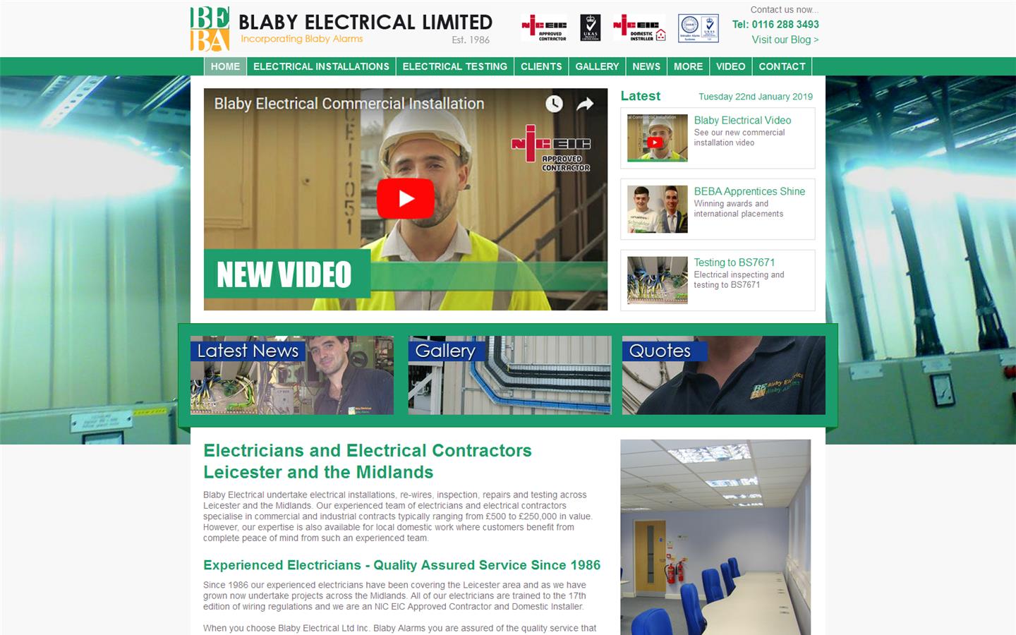Blaby Electrical Ltd Website