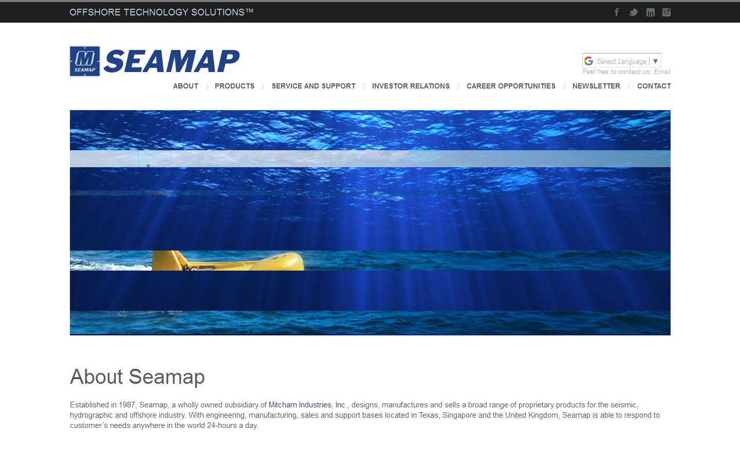 Seamap UK Ltd Website