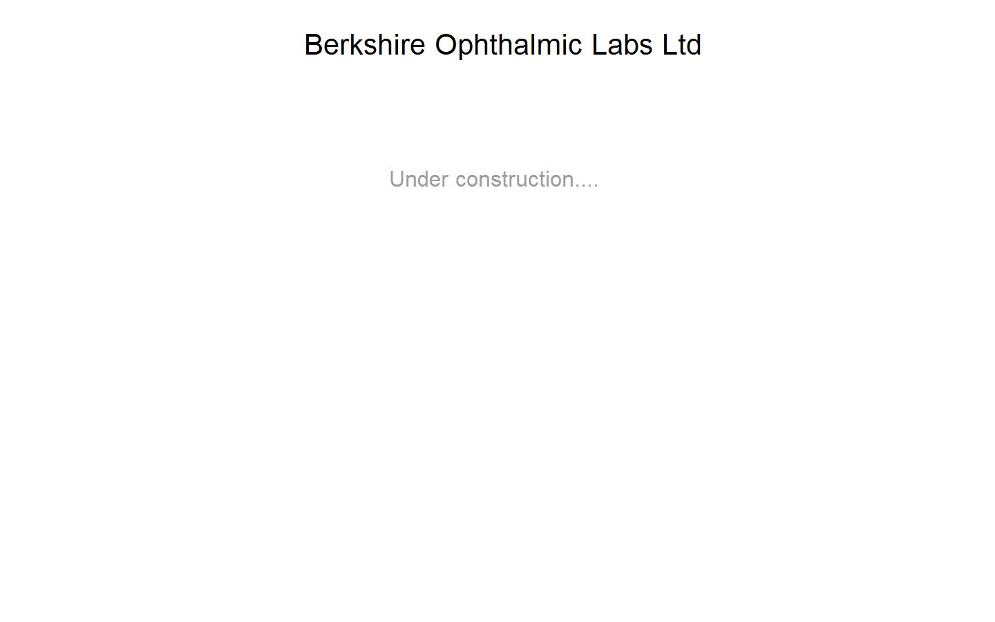 Berkshire Opthalmic Laboratories Ltd Website