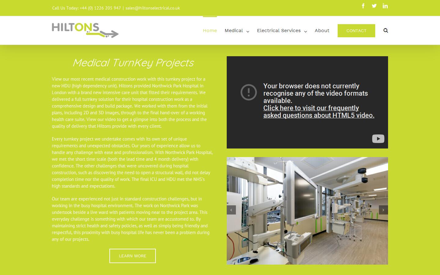 Hilton''s Electrical Services Website