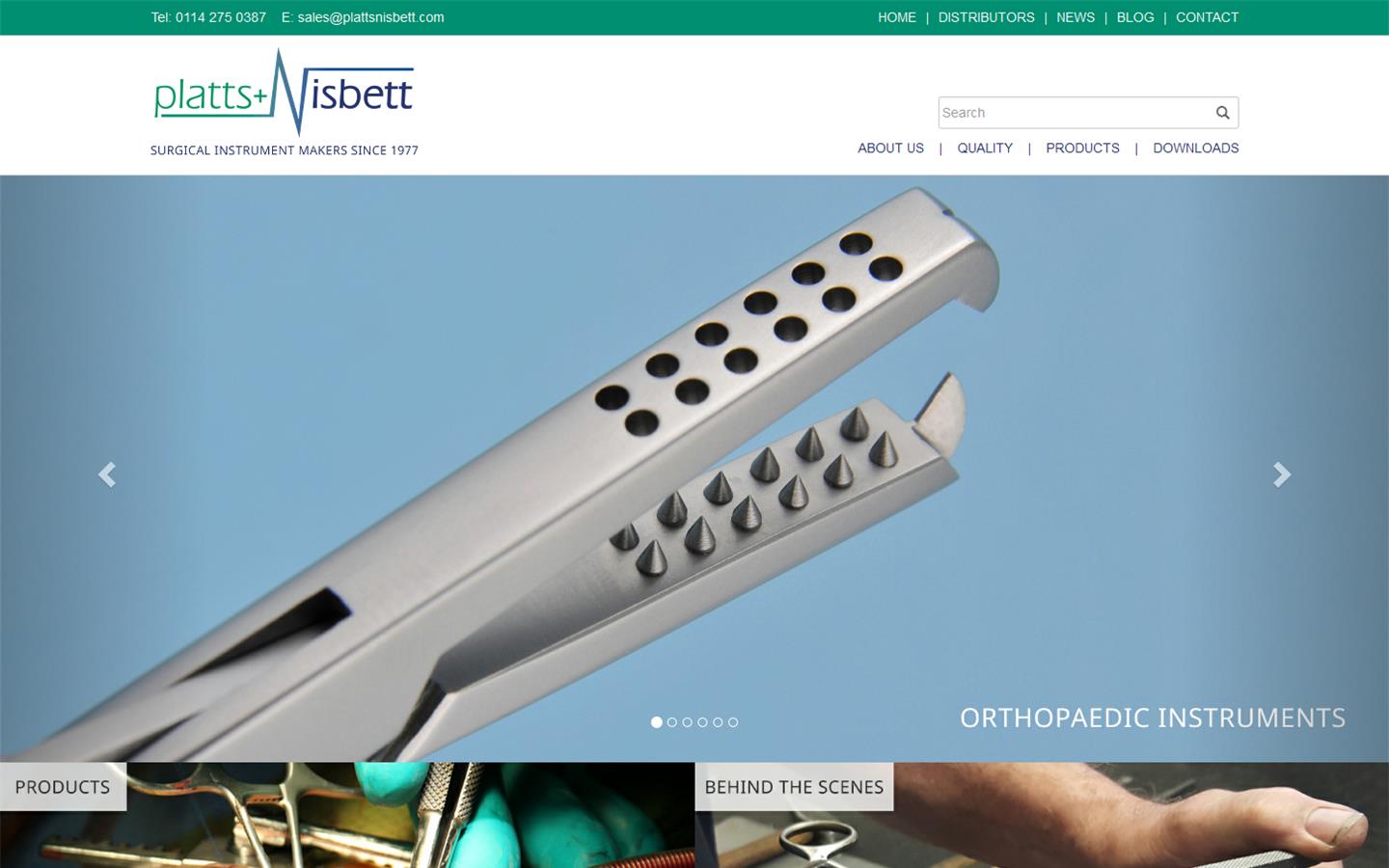 Platts & Nisbett Ltd Website