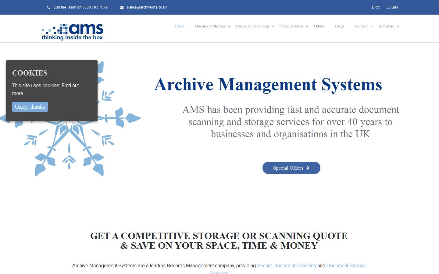 Archive Management Systems Website