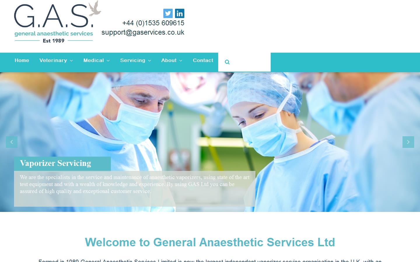 General Anaesthetic Services Ltd Website