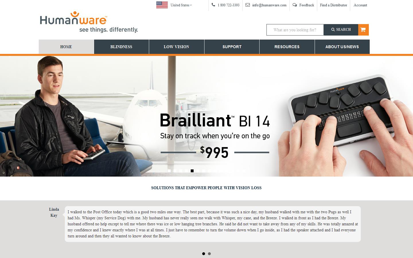 Humanware Europe Ltd Website