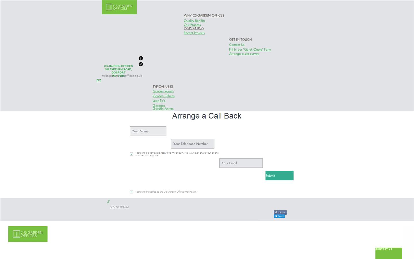 Garden Offices by Coldstream Website