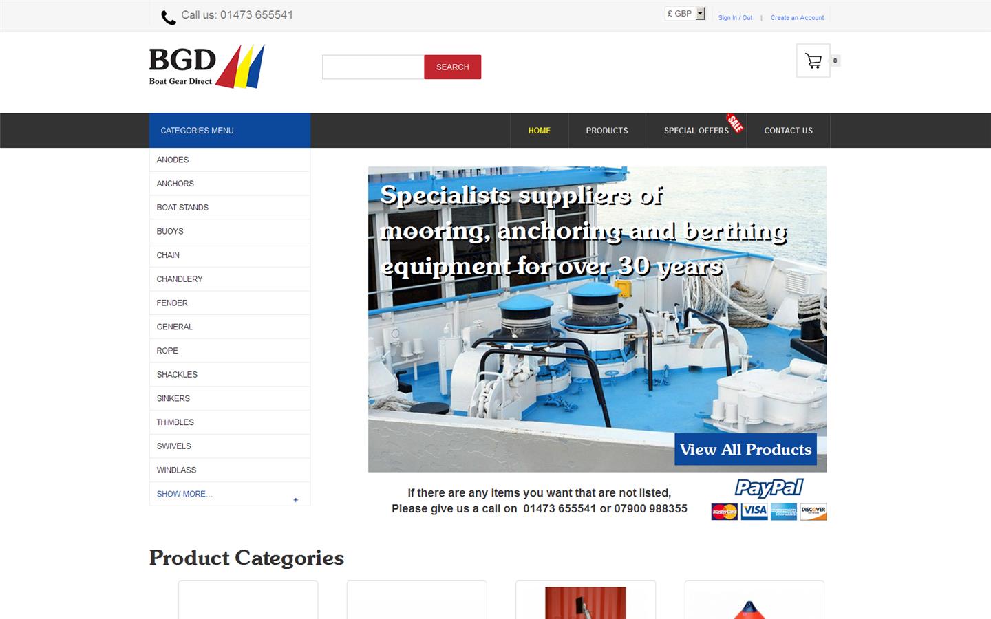 Boat Gear Direct Website