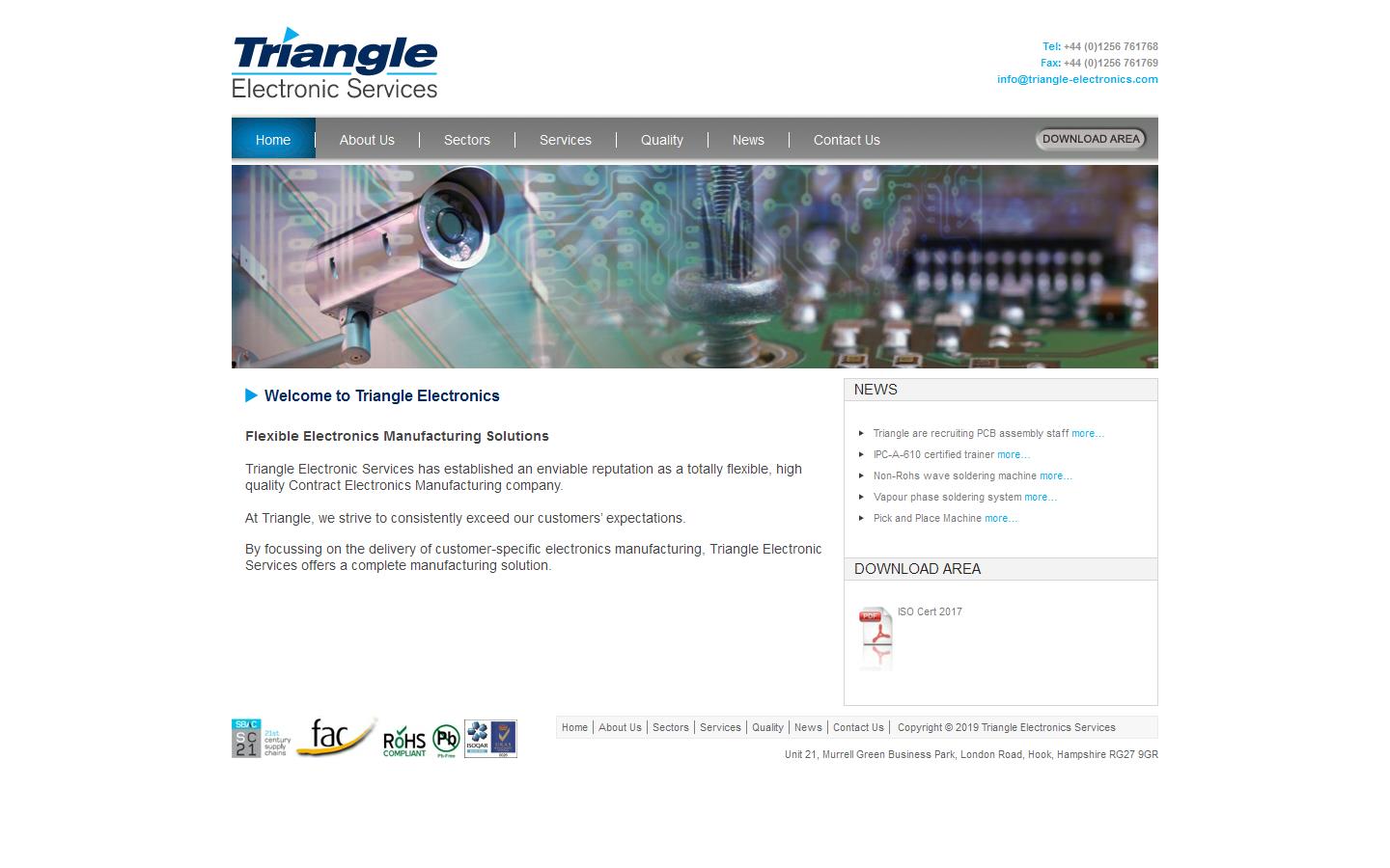 Triangle Electronics Services UK Ltd Website