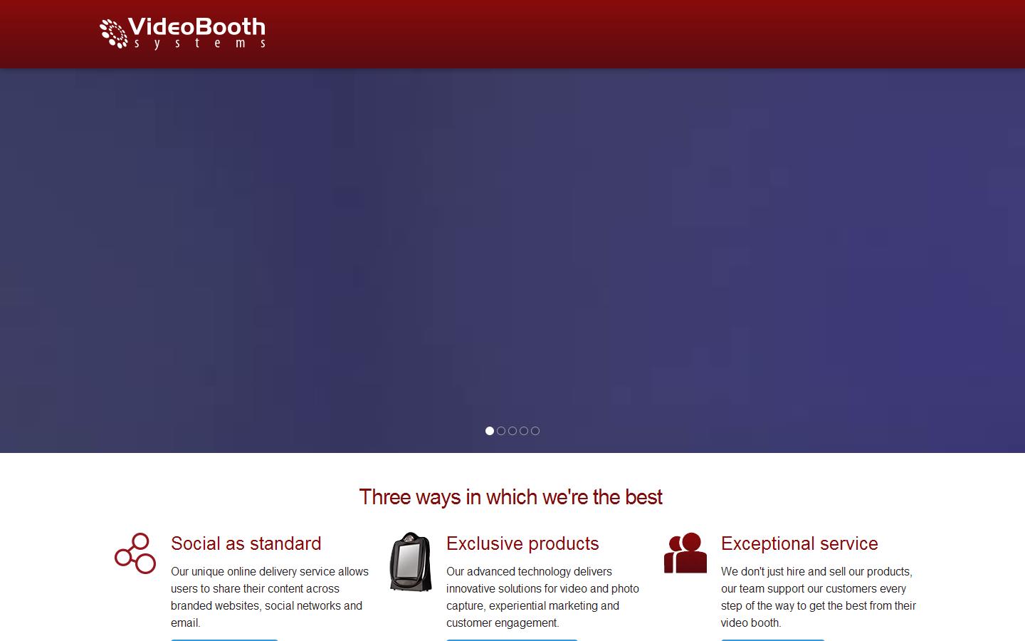 Video Booth Systems Ltd Website