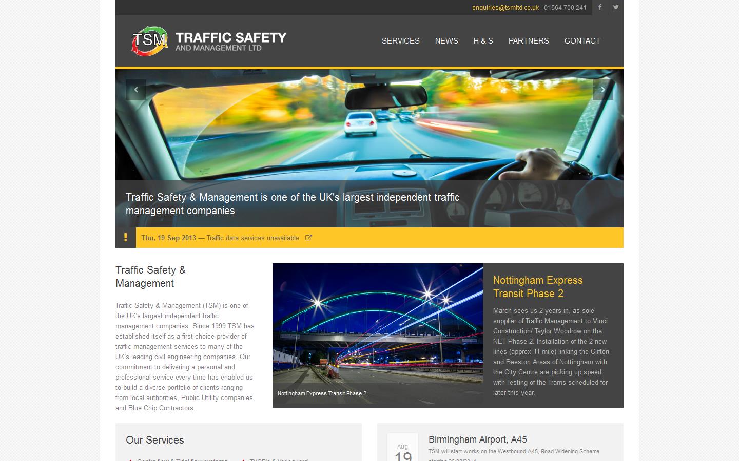 Traffic Safety & Management Ltd Website