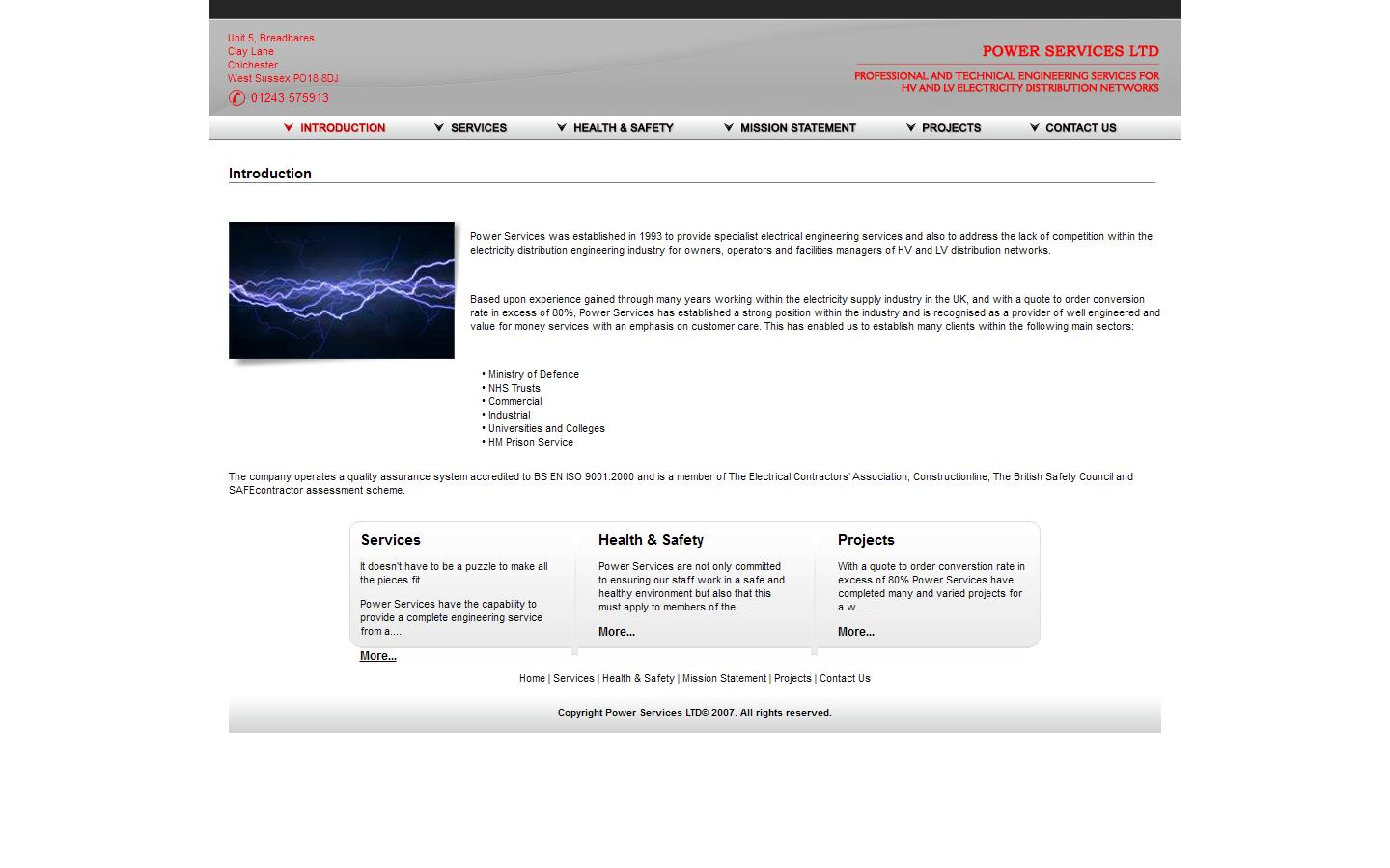 Power Services Ltd Website