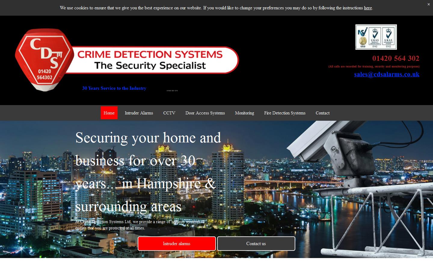 Crime Detection Systems Ltd Website