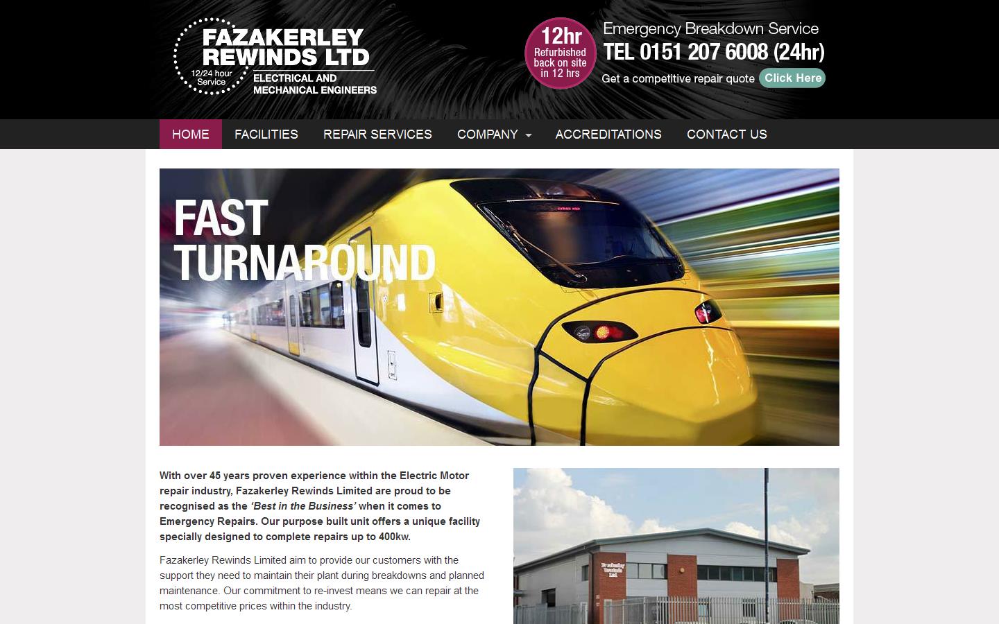 Fazakerley Rewinds Ltd Website