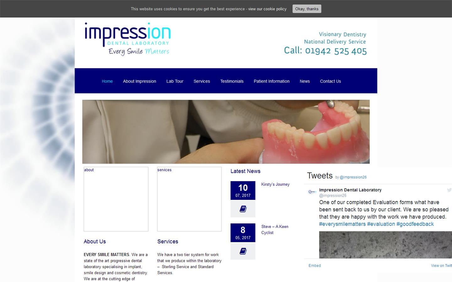 Impression Dental Laboratory Ltd Website