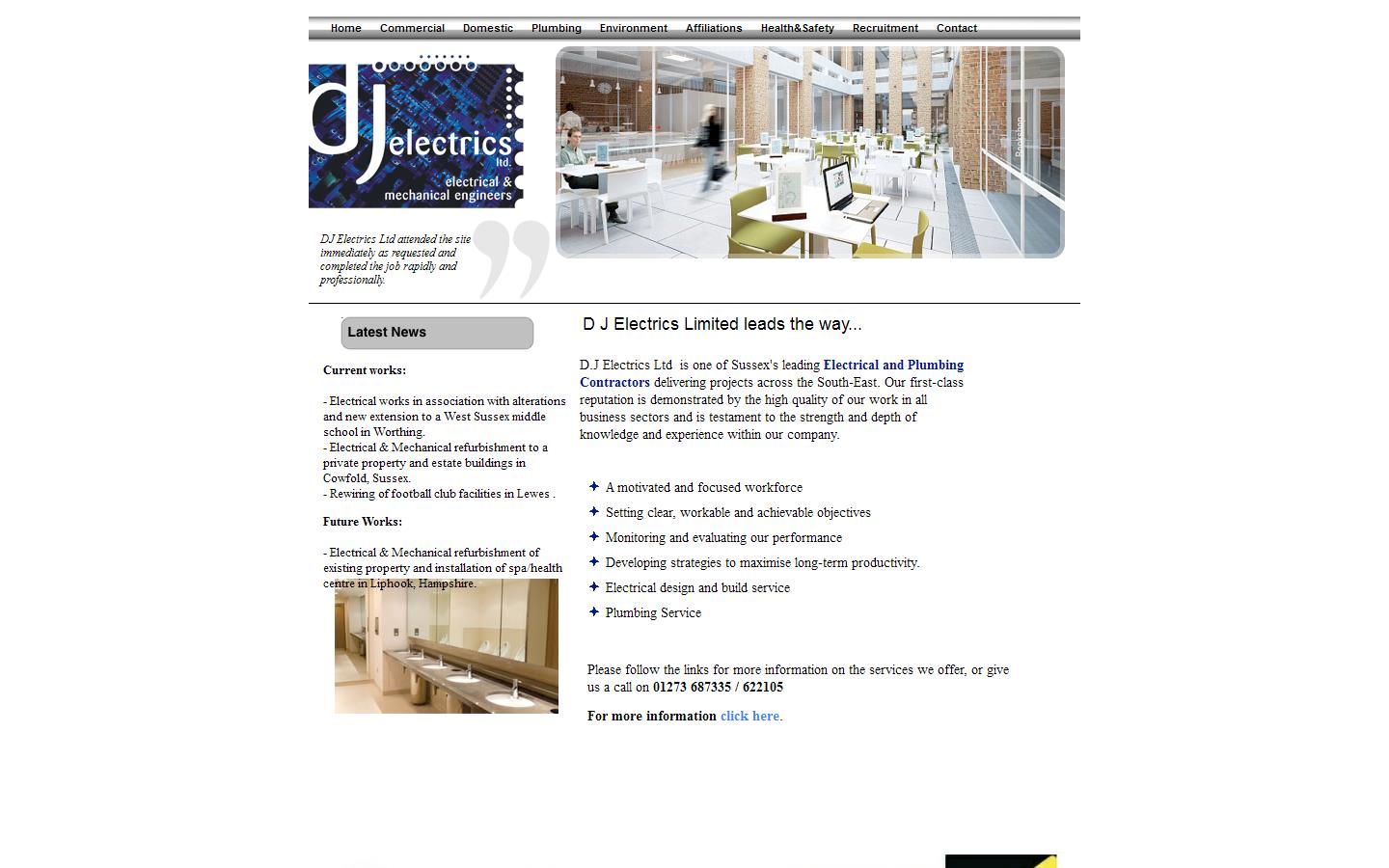 D J Electrics Ltd Website