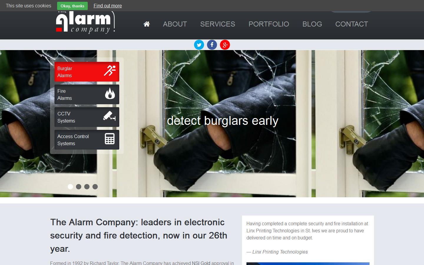 The Alarm Company Website