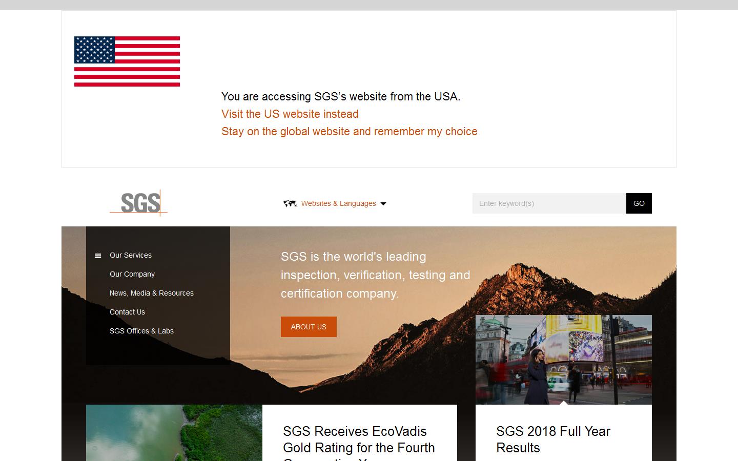 S G S UK Ltd Website