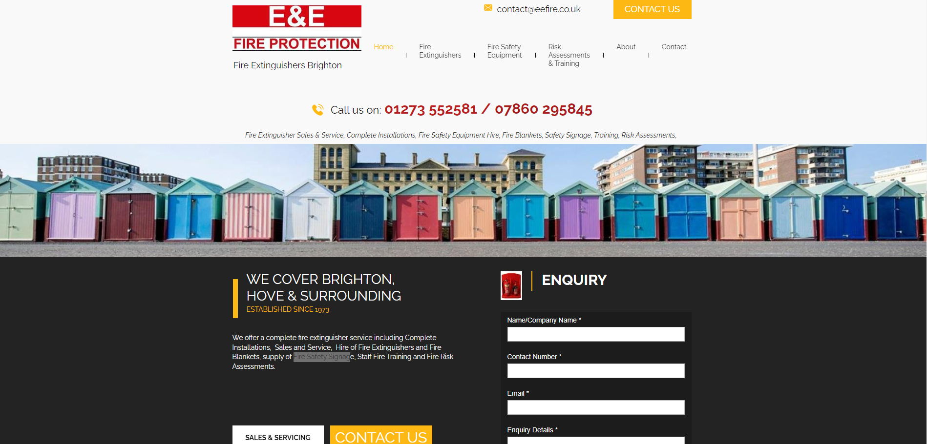 E & E Fire Protection Website