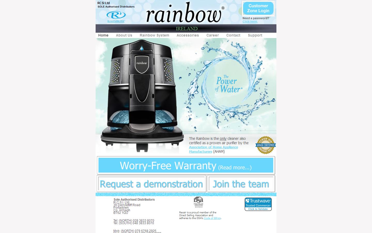 Rainbow Vacuum Website