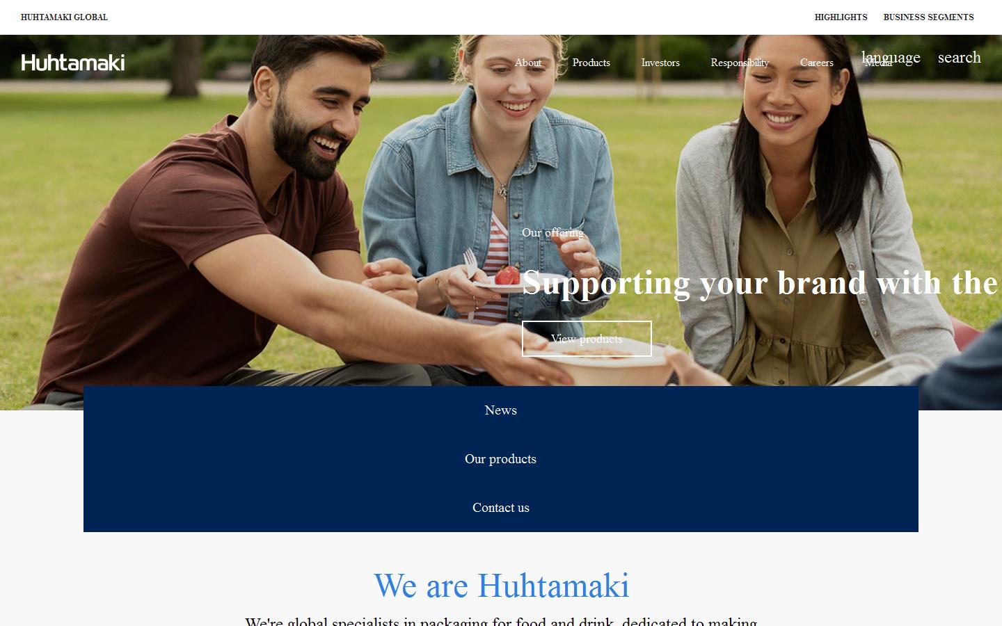 Huhtamaki Website