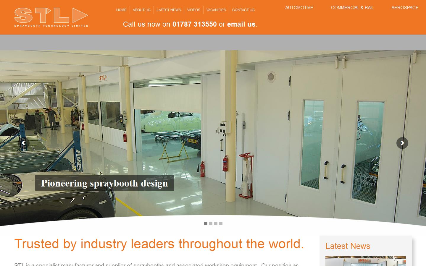 Spraybooth Technology Ltd Website
