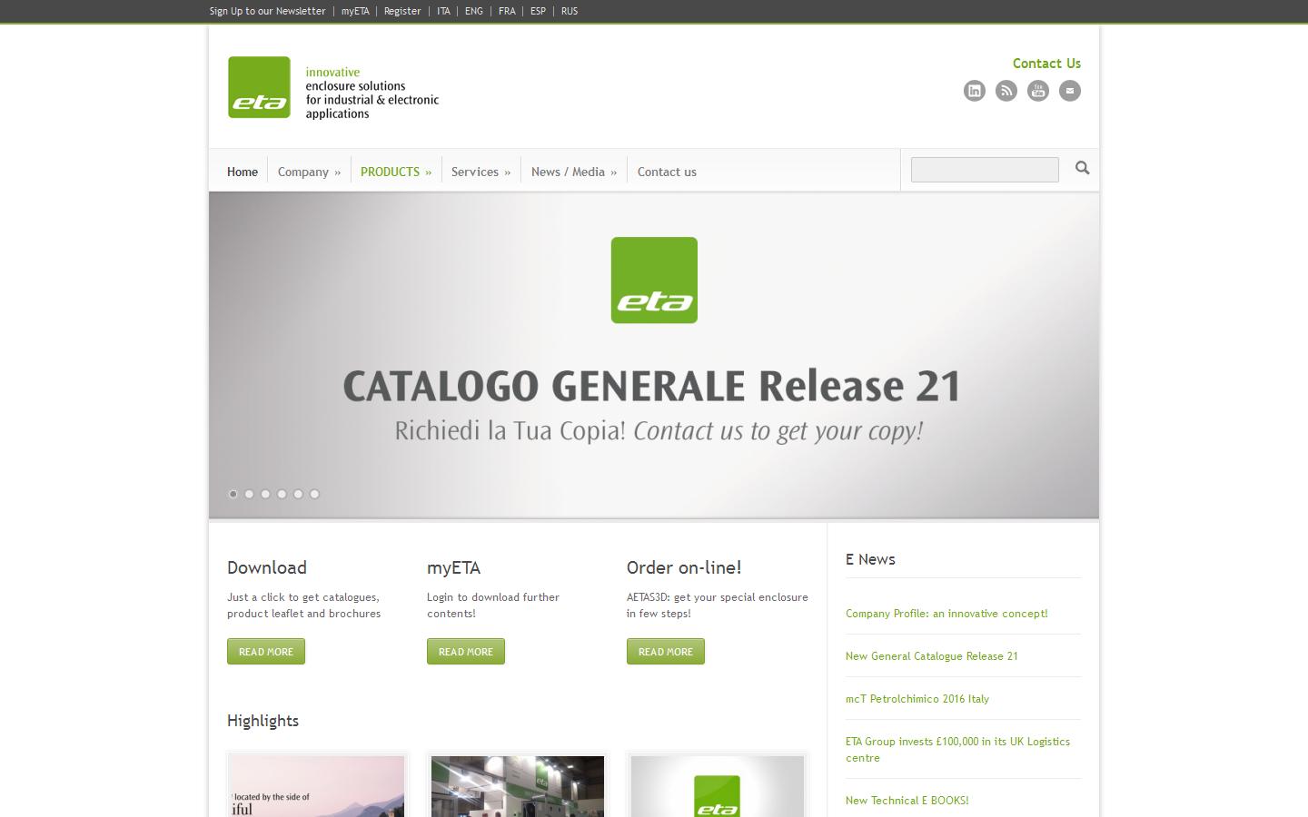 ETA Enclosures UK Ltd Website