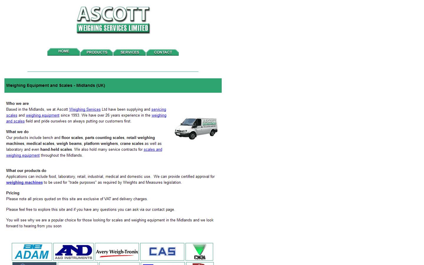 Ascott Weighing Services Ltd Website