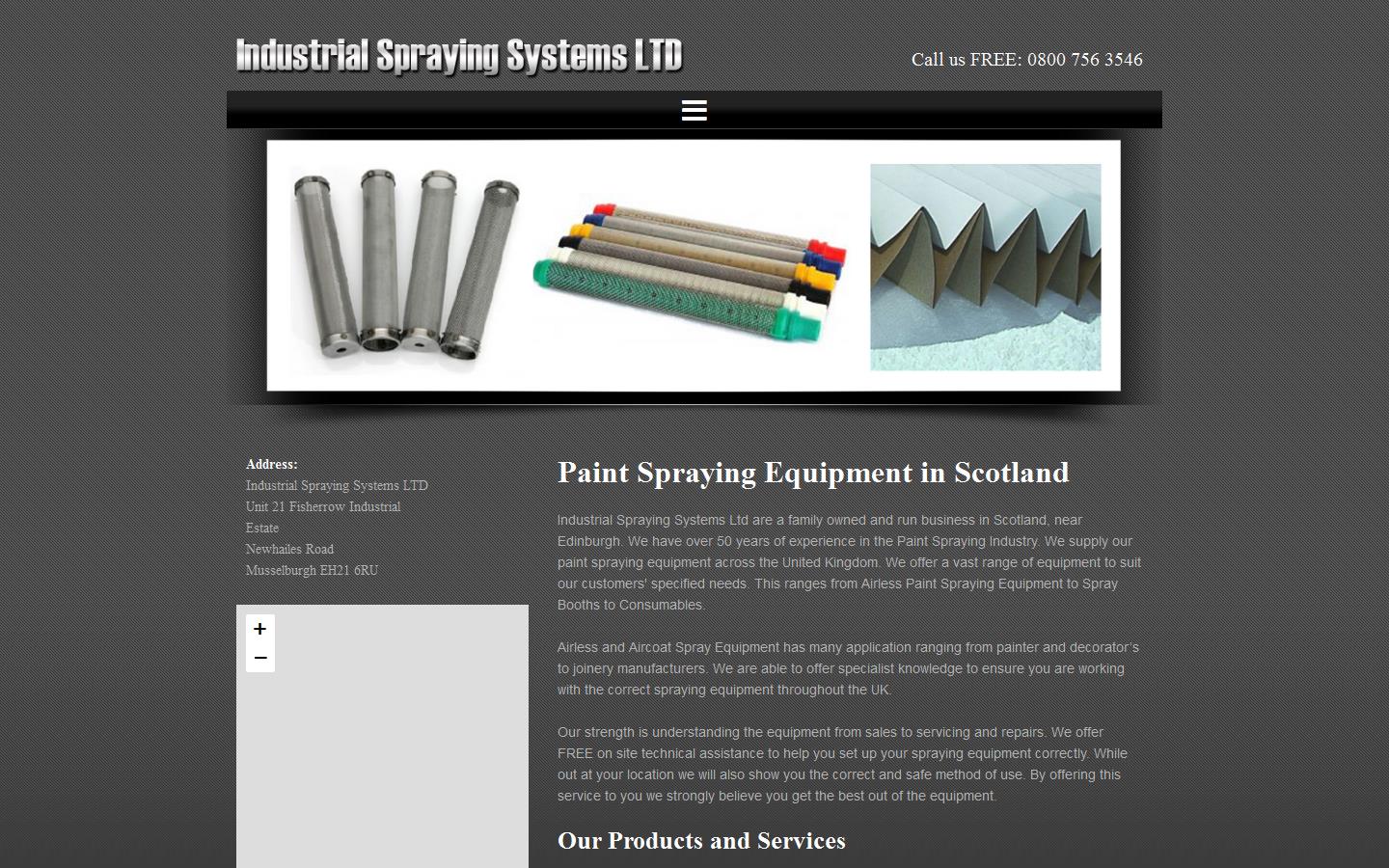 Industrial Spraying Systems Ltd Website