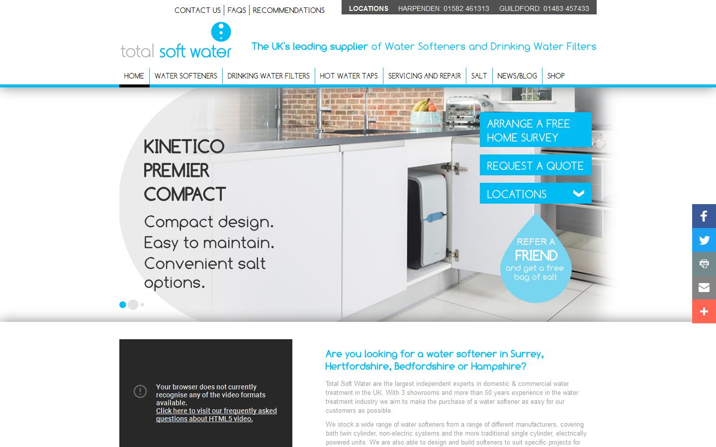 Total Soft Water Website
