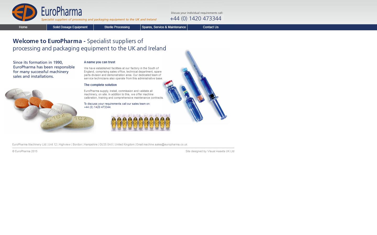 Europharma Machinery Ltd Website