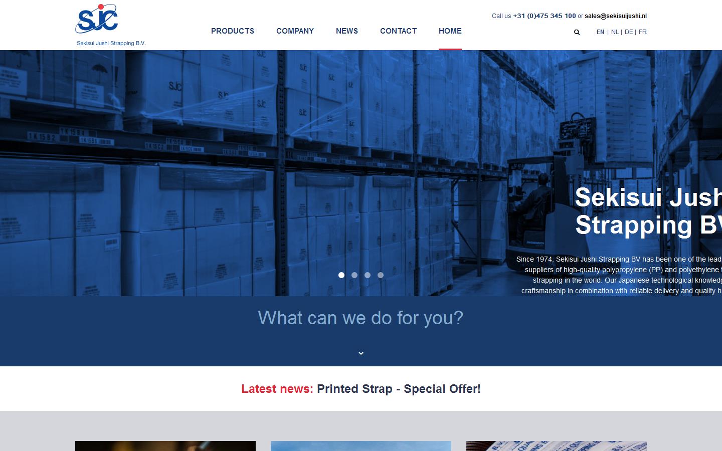 Sekisui Jushi Strapping B V Website