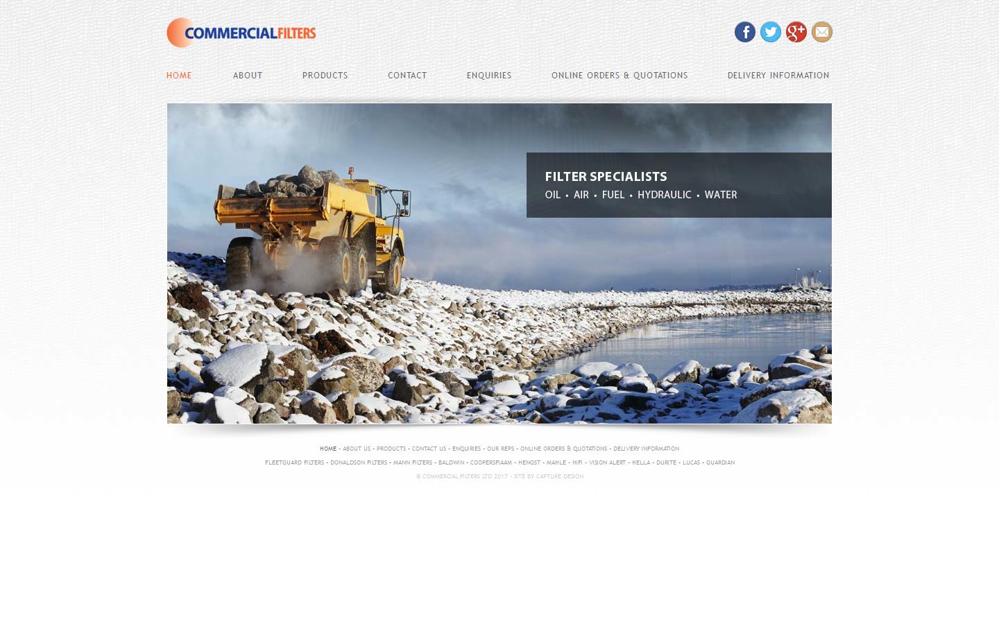 Commercial Filters Website