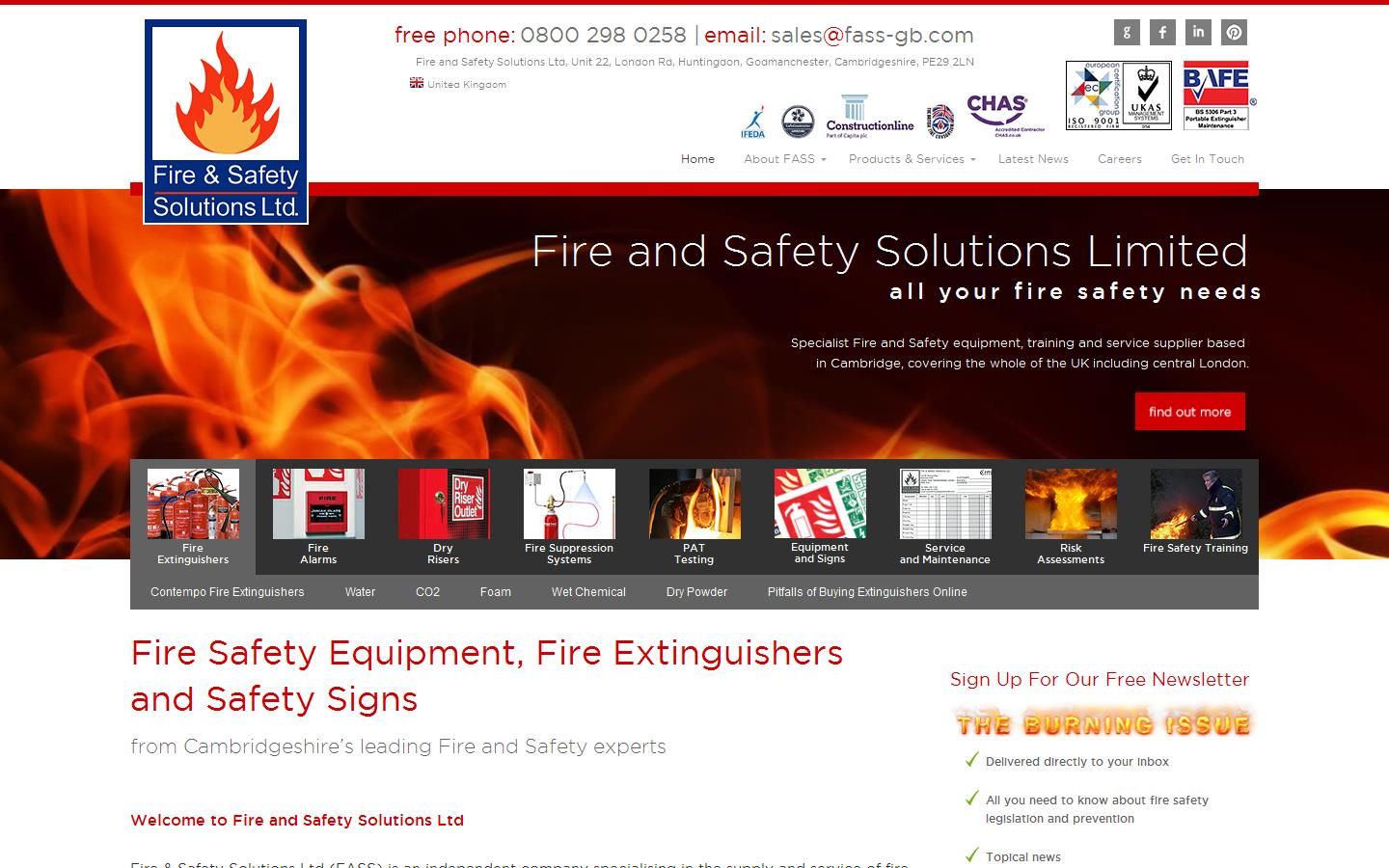Fire & Safety Solutions Ltd Website
