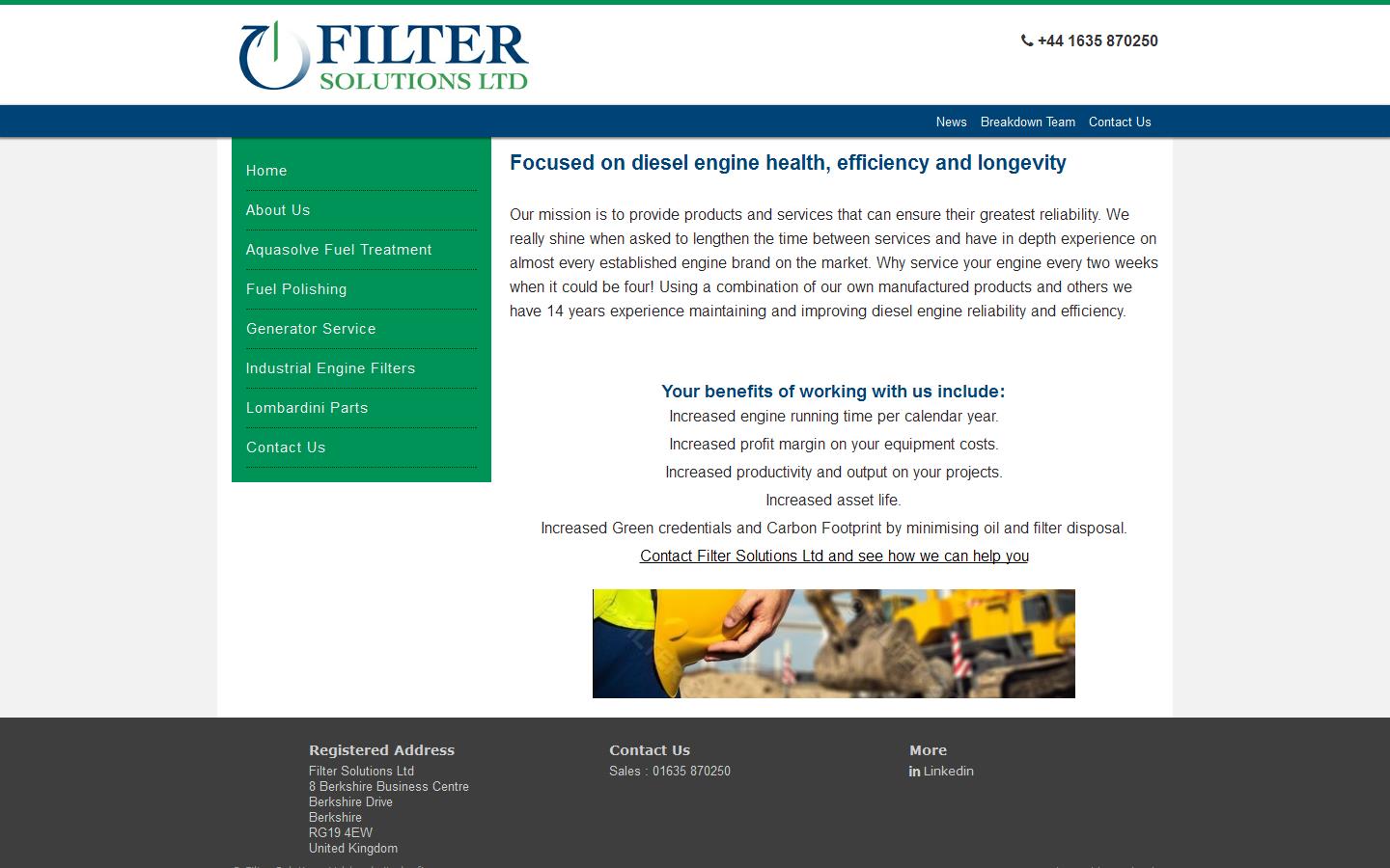 Filter Solutions Ltd Website