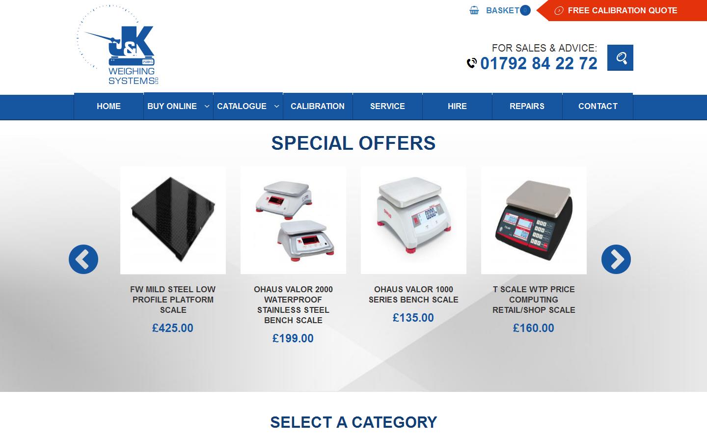 J & K Weighing Systems Ltd Website