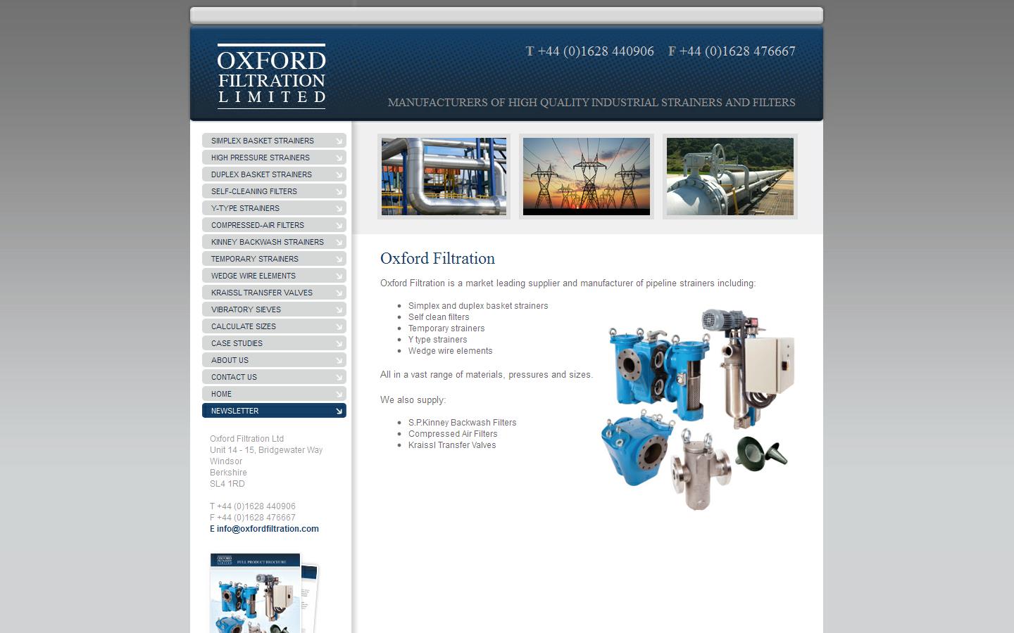 Oxford Filtration Website