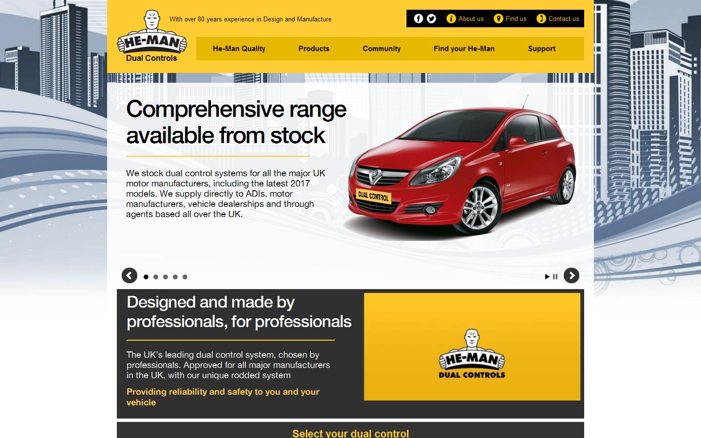 He-man Dual Controls Website