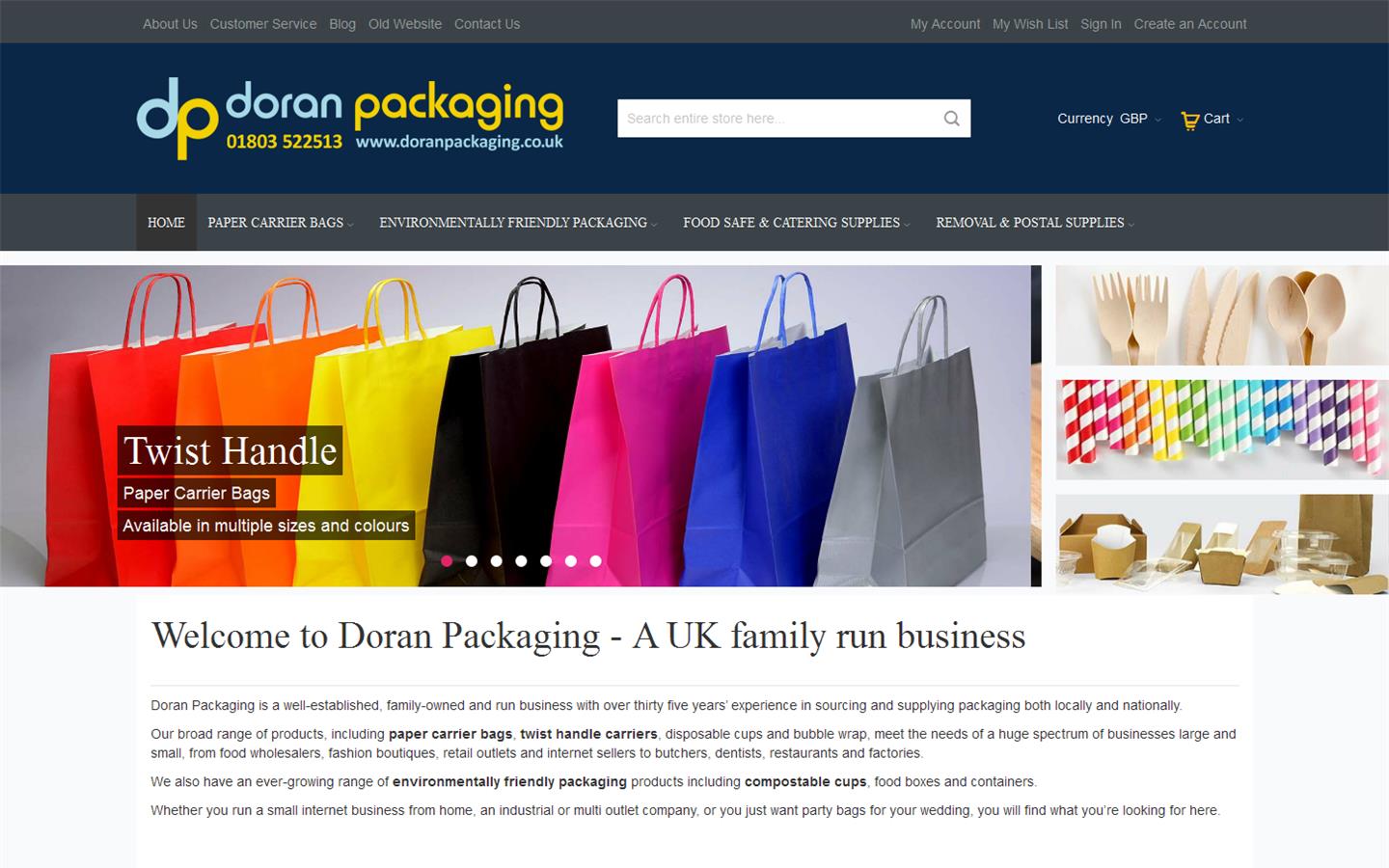 Doran Packaging Website