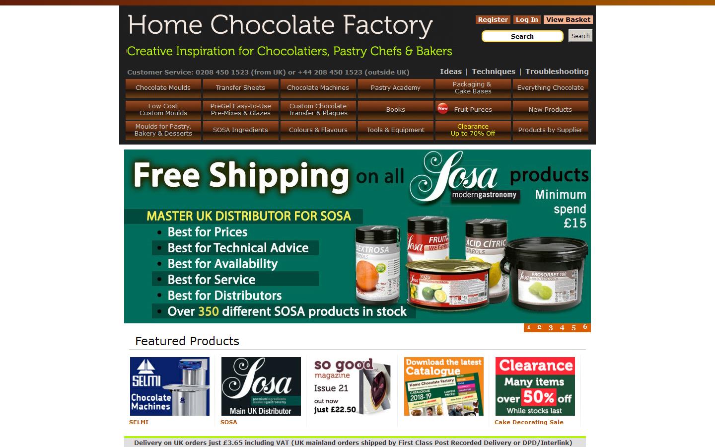 Home Chocolate Factory Website