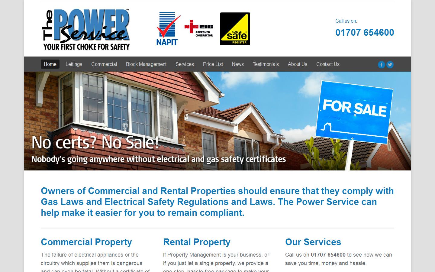 The Power Service Website