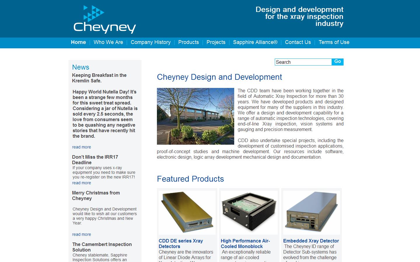 Cheyney Design & Development Ltd Website