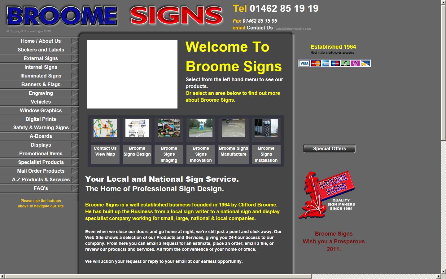 Broome Signs Website