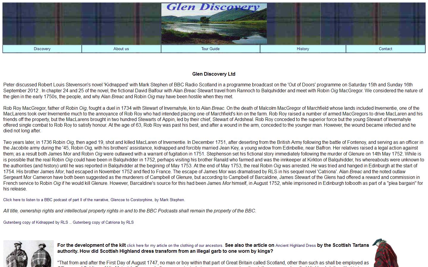 Glen Discovery Ltd Website