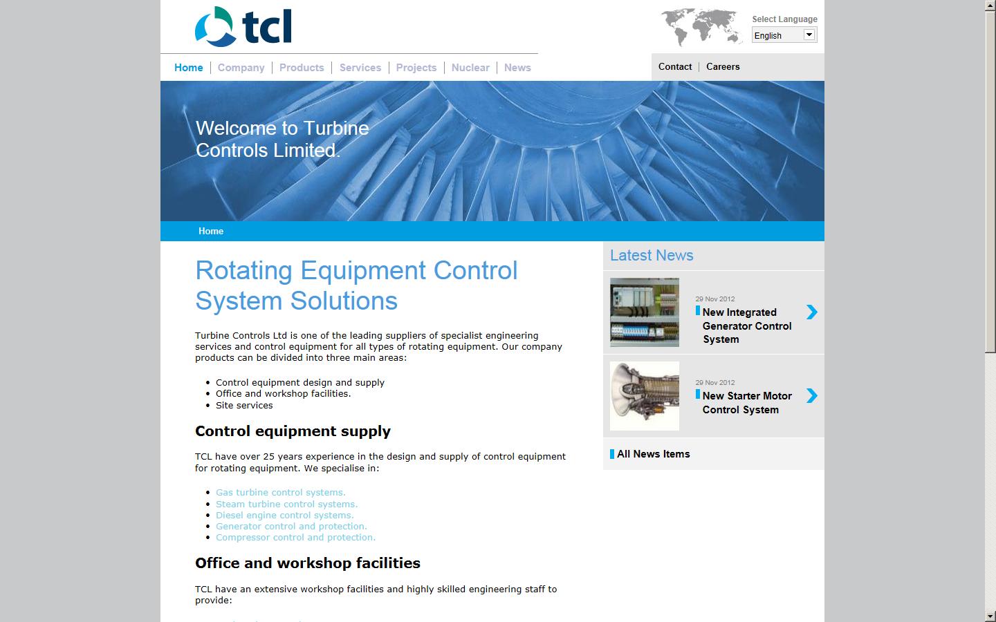 Turbine Controls Ltd Website
