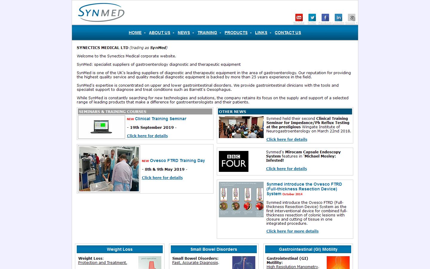 Synectics Medical Ltd Website
