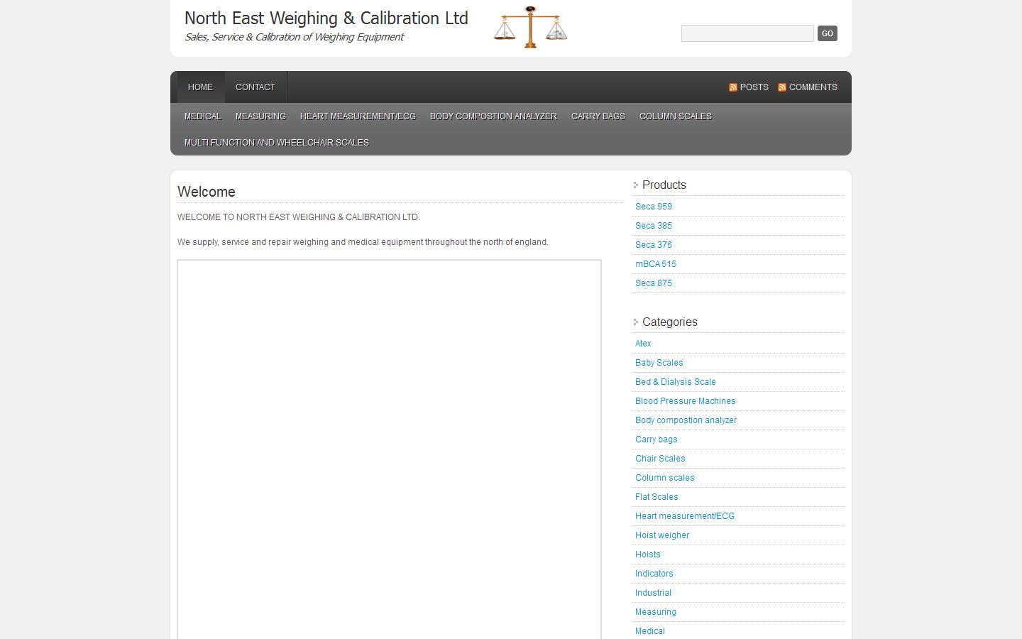 North East Weighing & Calibration Ltd Website