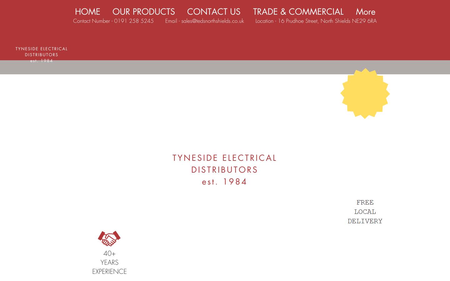 Tyneside Electrical Distributors Website