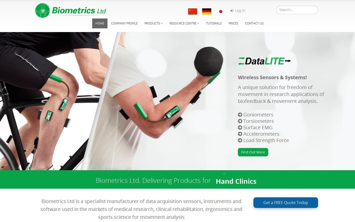 Biometrics Ltd Website