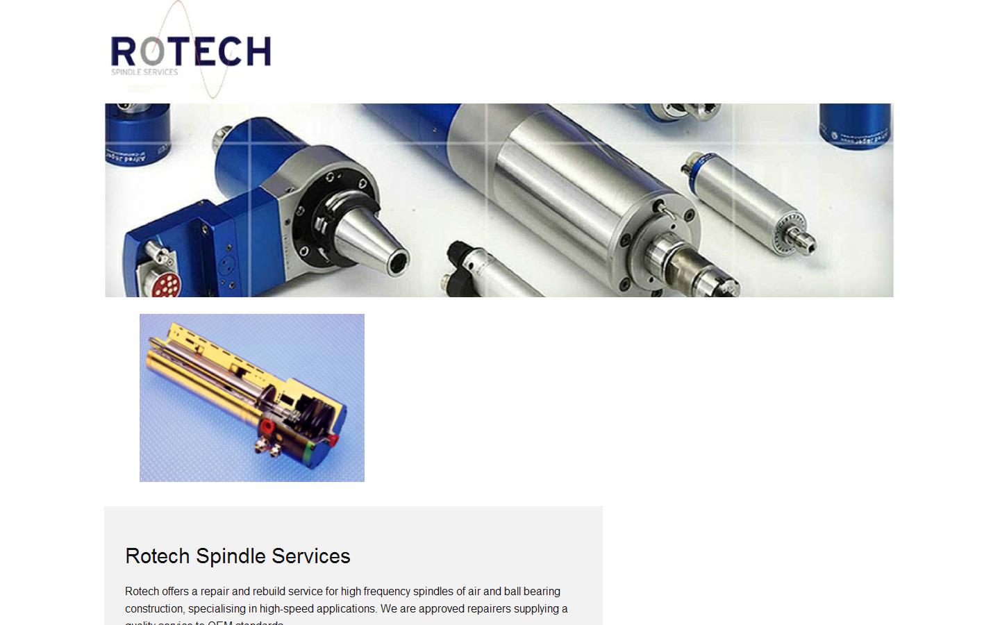 Rotech Spindle Services Ltd Website